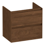 BRAUER Inspire onderkast ondiep 60 met 2 softclose lades greeploos en 1 sifon uitsparing Forest Cacao OK-INO60FC