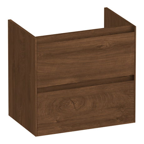 BRAUER Inspire onderkast ondiep 60 met 2 softclose lades greeploos en 1 sifon uitsparing Forest Cacao OK-INO60FC