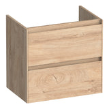 BRAUER Inspire onderkast ondiep 60 met 2 softclose lades greeploos en 1 sifon uitsparing Forest Wheat OK-INO60FW