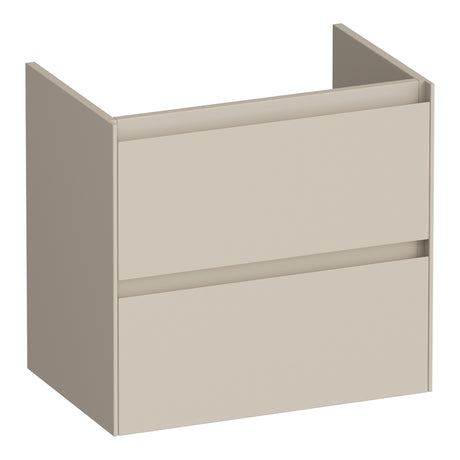 BRAUER Inspire onderkast ondiep 60 met 2 softclose lades greeploos en 1 sifon uitsparing mat beige OK-INO60MB