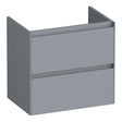 BRAUER Inspire onderkast ondiep 60 met 2 softclose lades greeploos en 1 sifon uitsparing mat grijs OK-INO60MG