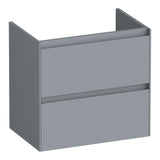 BRAUER Inspire onderkast ondiep 60 met 2 softclose lades greeploos en 1 sifon uitsparing mat grijs OK-INO60MG