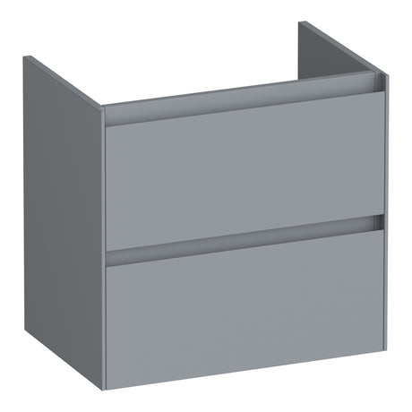 BRAUER Inspire onderkast ondiep 60 met 2 softclose lades greeploos en 1 sifon uitsparing mat grijs OK-INO60MG