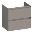BRAUER Inspire onderkast ondiep 60 met 2 softclose lades greeploos en 1 sifon uitsparing mat taupe OK-INO60MT