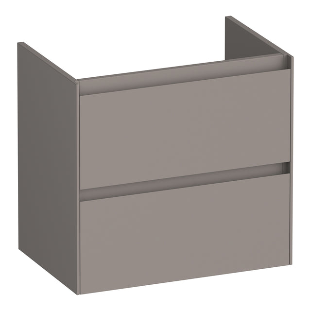 BRAUER Inspire onderkast ondiep 60 met 2 softclose lades greeploos en 1 sifon uitsparing mat taupe OK-INO60MT