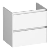 BRAUER Inspire onderkast ondiep 60 met 2 softclose lades greeploos en 1 sifon uitsparing mat wit OK-INO60MW