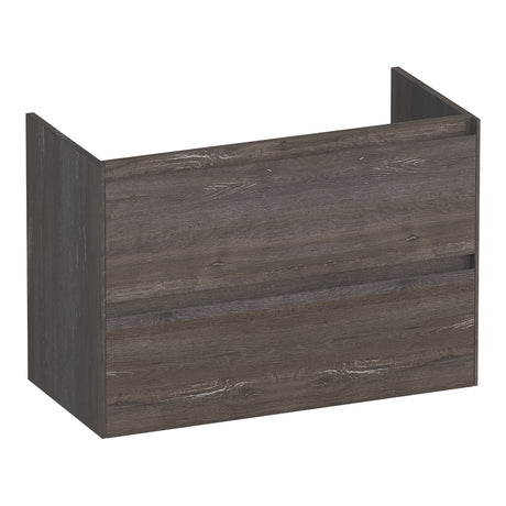 BRAUER Inspire onderkast ondiep 80 met 2 softclose lades greeploos en 1 sifon uitsparing Driftwood OK-INO80DR