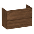 BRAUER Inspire onderkast ondiep 80 met 2 softclose lades greeploos en 1 sifon uitsparing Forest Cacao OK-INO80FC