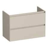 BRAUER Inspire onderkast ondiep 80 met 2 softclose lades greeploos en 1 sifon uitsparing mat beige OK-INO80MB