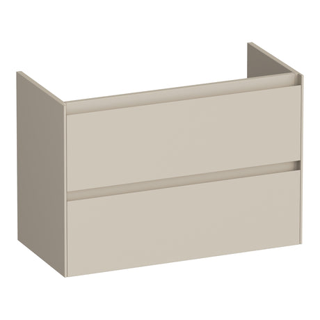 BRAUER Inspire onderkast ondiep 80 met 2 softclose lades greeploos en 1 sifon uitsparing mat beige OK-INO80MB