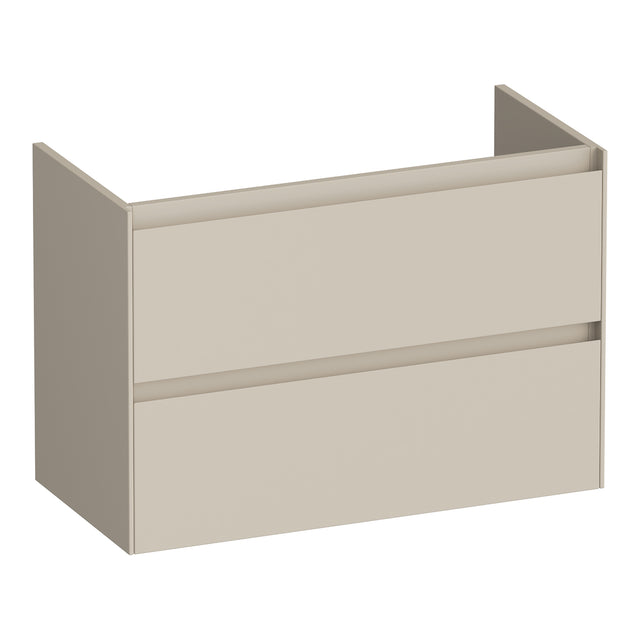 BRAUER Inspire onderkast ondiep 80 met 2 softclose lades greeploos en 1 sifon uitsparing mat beige OK-INO80MB
