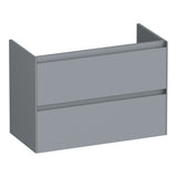 BRAUER Inspire onderkast ondiep 80 met 2 softclose lades greeploos en 1 sifon uitsparing mat grijs OK-INO80MG