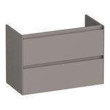 BRAUER Inspire onderkast ondiep 80 met 2 softclose lades greeploos en 1 sifon uitsparing mat taupe OK-INO80MT