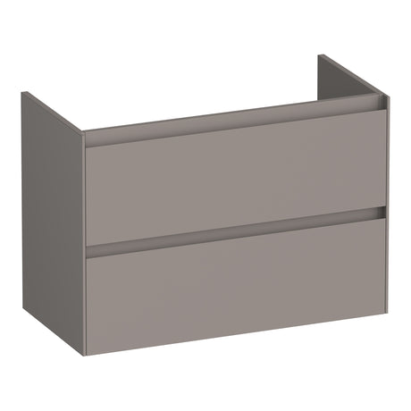 BRAUER Inspire onderkast ondiep 80 met 2 softclose lades greeploos en 1 sifon uitsparing mat taupe OK-INO80MT