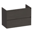 BRAUER Inspire onderkast ondiep 80 met 2 softclose lades greeploos en 1 sifon uitsparing Timber Anthracite OK-INO80TA