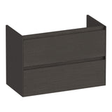 BRAUER Inspire onderkast ondiep 80 met 2 softclose lades greeploos en 1 sifon uitsparing Timber Anthracite OK-INO80TA