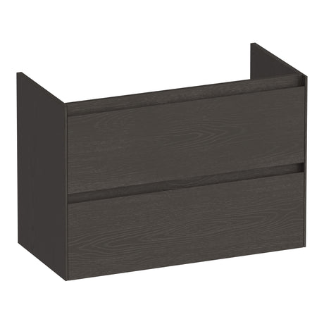 BRAUER Inspire onderkast ondiep 80 met 2 softclose lades greeploos en 1 sifon uitsparing Timber Anthracite OK-INO80TA