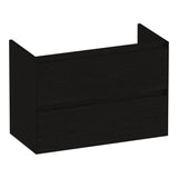 BRAUER Inspire onderkast ondiep 80 met 2 softclose lades greeploos en 1 sifon uitsparing Timber Black OK-INO80TB