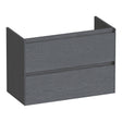 BRAUER Inspire onderkast ondiep 80 met 2 softclose lades greeploos en 1 sifon uitsparing Timber Grey OK-INO80TG