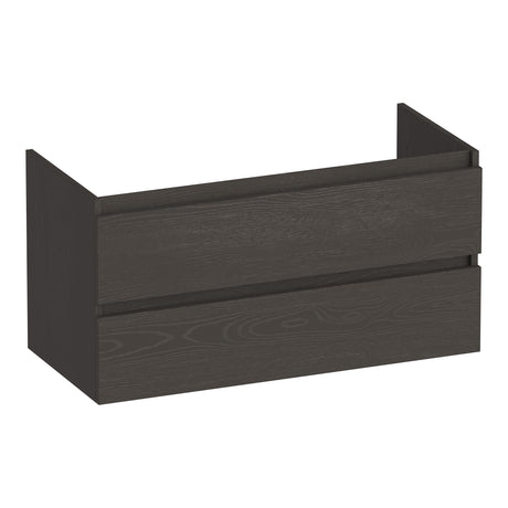 BRAUER Joy onderkast 100 met 2 softclose lades greeploos en 1 sifon uitsparing Timber Anthracite OK-JY100TA