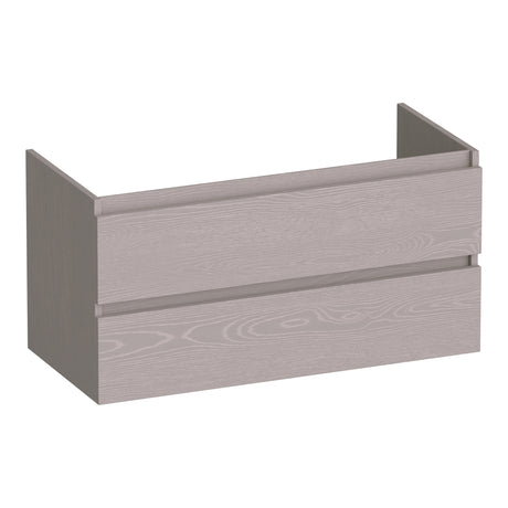 BRAUER Joy onderkast 100 met 2 softclose lades greeploos en 1 sifon uitsparing Timber Greige OK-JY100TE