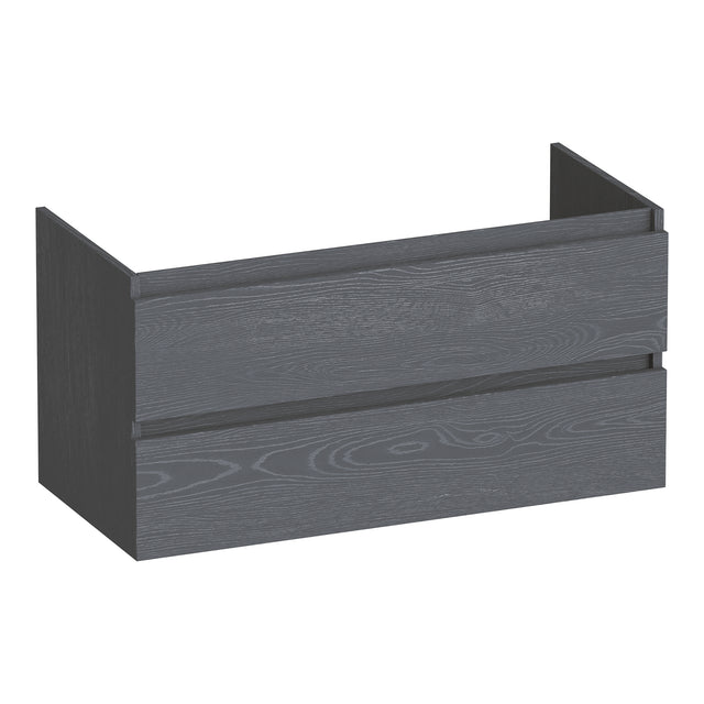 BRAUER Joy onderkast 100 met 2 softclose lades greeploos en 1 sifon uitsparing Timber Grey OK-JY100TG