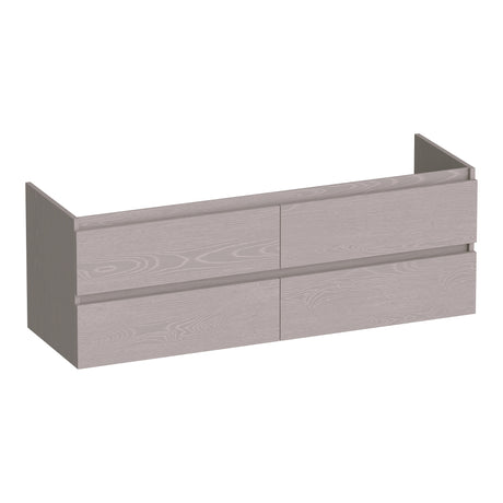 BRAUER Joy onderkast 140 met 4 softclose lades greeploos en 2 sifon uitsparingen Timber Greige OK-JY140TE
