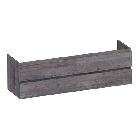 BRAUER Joy onderkast 160 met 4 softclose lades greeploos en 2 sifon uitsparingen Driftwood OK-JY160DR