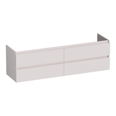 BRAUER Joy onderkast 160 met 4 softclose lades greeploos en 2 sifon uitsparingen mat zand OK-JY160MS