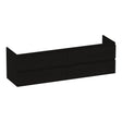 BRAUER Joy onderkast 160 met 4 softclose lades greeploos en 2 sifon uitsparingen Timber Black OK-JY160TB