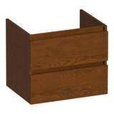 BRAUER Joy onderkast 60 met 2 softclose lades greeploos en 1 sifon uitsparing lamellen eiken bruin OK-JY60LEB