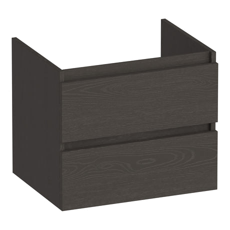 BRAUER Joy onderkast 60 met 2 softclose lades greeploos en 1 sifon uitsparing Timber Anthracite OK-JY60TA
