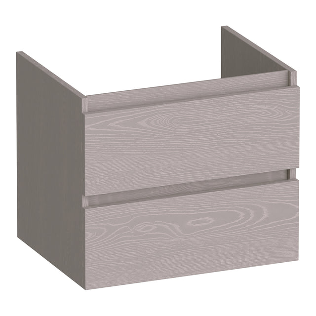 BRAUER Joy onderkast 60 met 2 softclose lades greeploos en 1 sifon uitsparing Timber Greige OK-JY60TE
