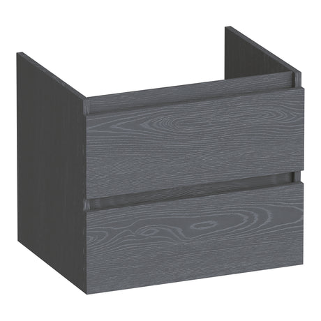 BRAUER Joy onderkast 60 met 2 softclose lades greeploos en 1 sifon uitsparing Timber Grey OK-JY60TG
