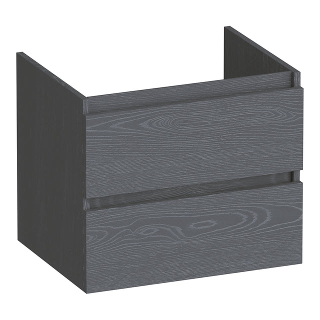 BRAUER Joy onderkast 60 met 2 softclose lades greeploos en 1 sifon uitsparing Timber Grey OK-JY60TG