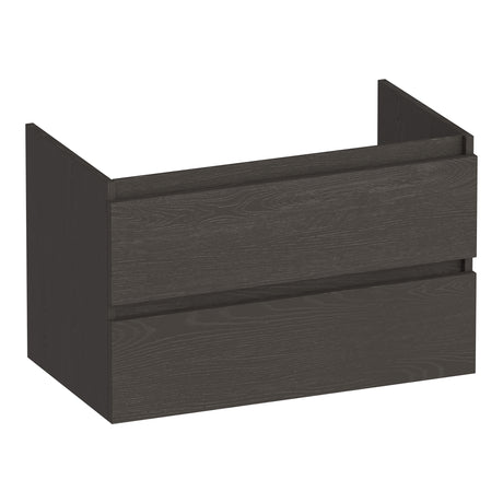 BRAUER Joy onderkast 80 met 2 softclose lades greeploos en 1 sifon uitsparing Timber Anthracite OK-JY80TA