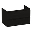 BRAUER Joy onderkast 80 met 2 softclose lades greeploos en 1 sifon uitsparing Timber Black OK-JY80TB