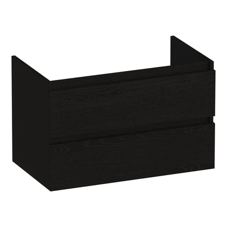 BRAUER Joy onderkast 80 met 2 softclose lades greeploos en 1 sifon uitsparing Timber Black OK-JY80TB