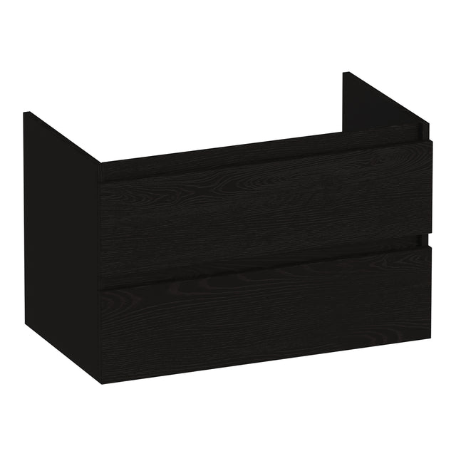 BRAUER Joy onderkast 80 met 2 softclose lades greeploos en 1 sifon uitsparing Timber Black OK-JY80TB