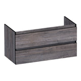 BRAUER Joy Edge onderkast 100 met 2 softclose lades greeploos en 1 sifon uitsparing Driftwood OK-JYE100DR
