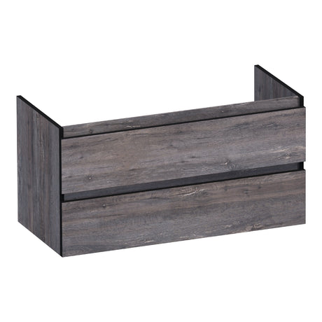 BRAUER Joy Edge onderkast 100 met 2 softclose lades greeploos en 1 sifon uitsparing Driftwood OK-JYE100DR