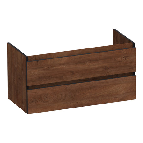BRAUER Joy Edge onderkast 100 met 2 softclose lades greeploos en 1 sifon uitsparing Forest Cacao OK-JYE100FC