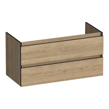 BRAUER Joy Edge onderkast 100 met 2 softclose lades greeploos en 1 sifon uitsparing Sunlit OK-JYE100SL