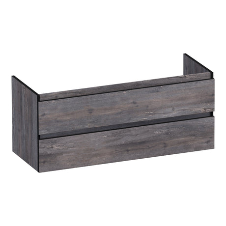 BRAUER Joy Edge onderkast 120 met 2 softclose lades greeploos en 2 sifon uitsparingen Driftwood OK-JYE120-2DR