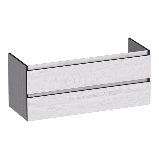 BRAUER Joy Edge onderkast 120 met 2 softclose lades greeploos en 2 sifon uitsparingen Forest Seashell OK-JYE120-2FS