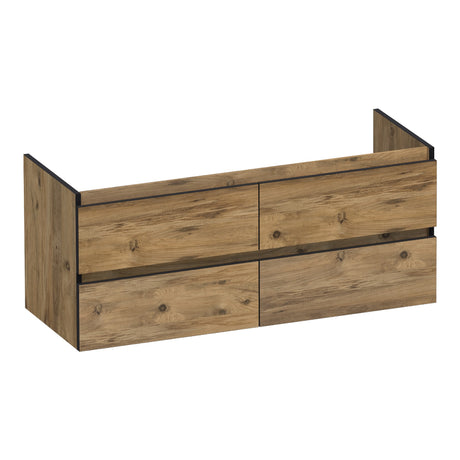 BRAUER Joy Edge onderkast 120 met 4 softclose lades greeploos en 2 sifon uitsparingen Chateau OK-JYE120-4CH