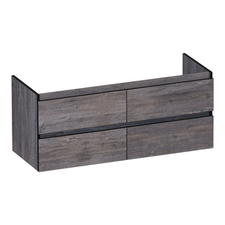BRAUER Joy Edge onderkast 120 met 4 softclose lades greeploos en 2 sifon uitsparingen Driftwood OK-JYE120-4DR