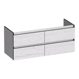 BRAUER Joy Edge onderkast 120 met 4 softclose lades greeploos en 2 sifon uitsparingen Forest Seashell OK-JYE120-4FS
