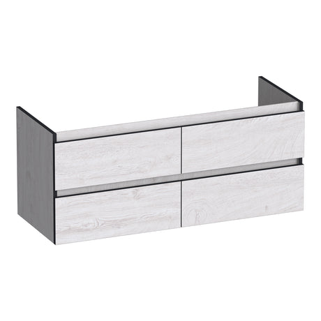 BRAUER Joy Edge onderkast 120 met 4 softclose lades greeploos en 2 sifon uitsparingen Forest Seashell OK-JYE120-4FS