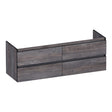 BRAUER Joy Edge onderkast 140 met 4 softclose lades greeploos en 2 sifon uitsparingen Driftwood OK-JYE140DR